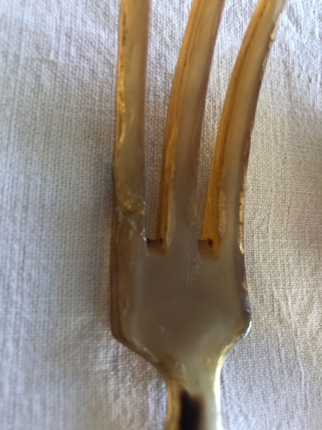 Old corn and silver salad cutlery