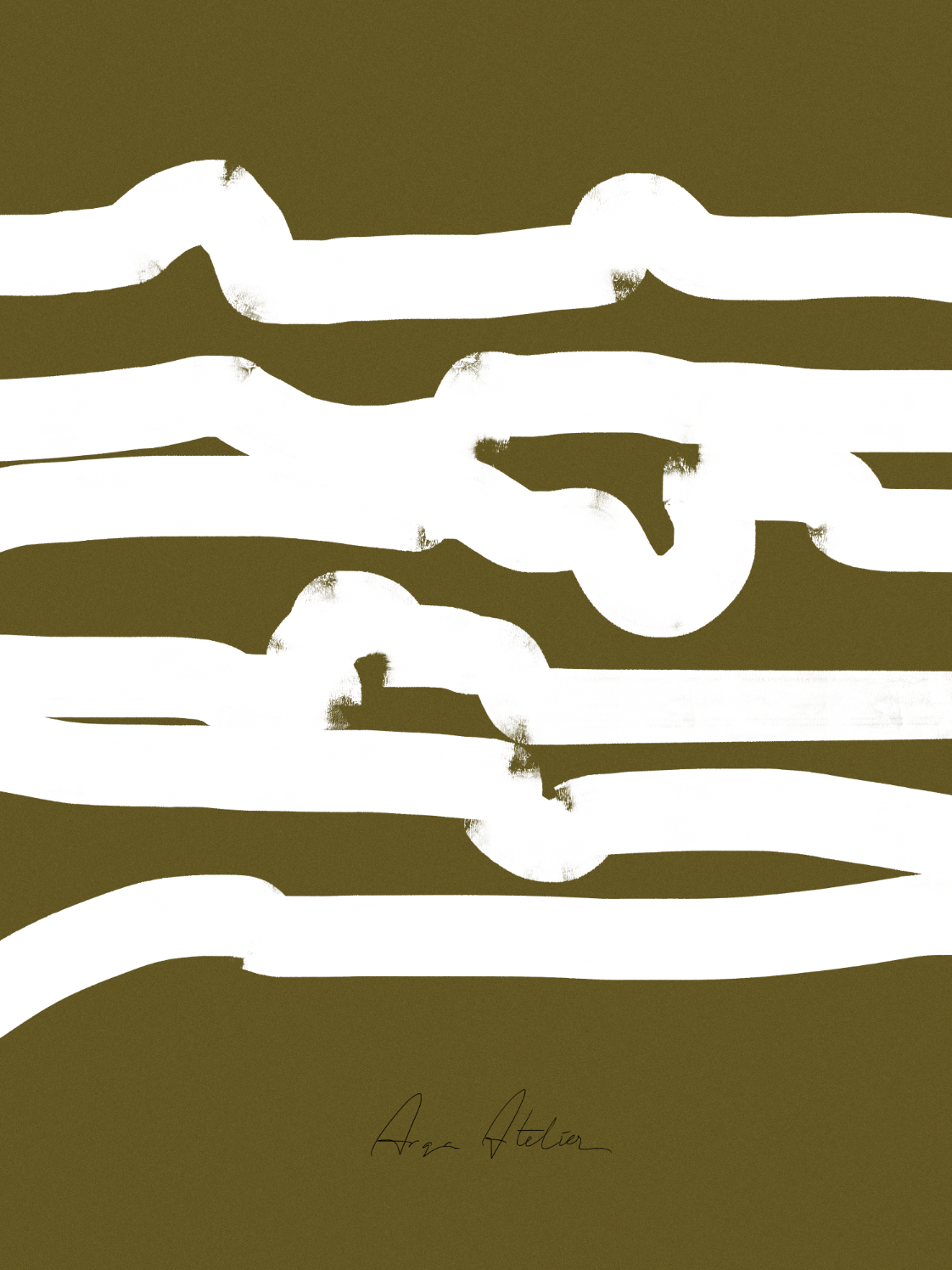 Framed abstract giclee art print 50x70cm