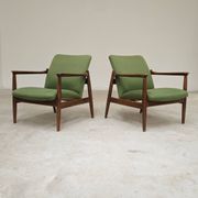 Paire de fauteuils vert GMF 64 par
Edmund Homa, Pologne 1960