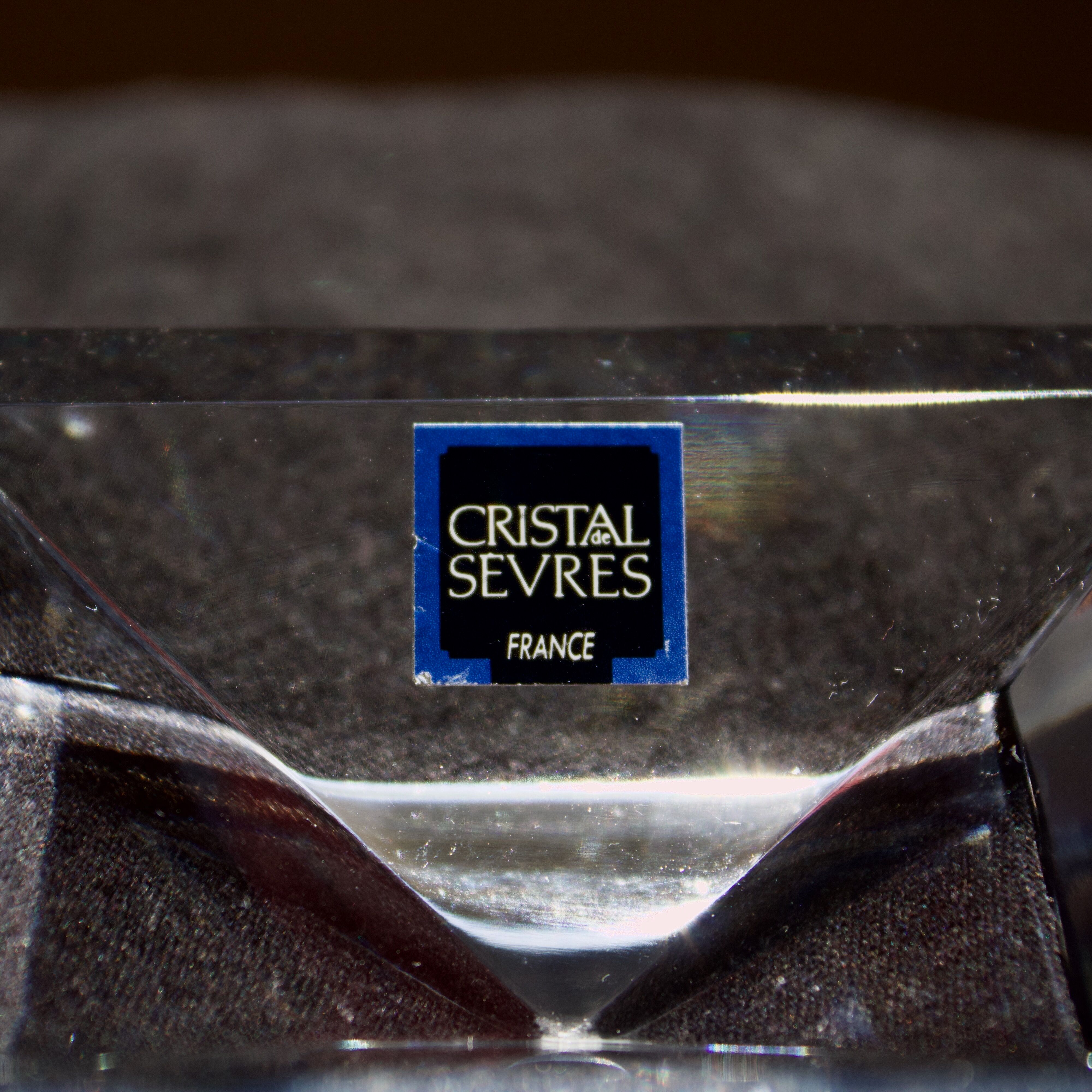 Ancient sevre crystal ashtray Air France 1970