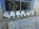 Salins green check porcelain tea set