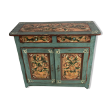 Buffet parisien avec des motifs peints à la mains 2 portes & 2 tiroirs.