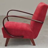 H410 Type C Powder Pink Armchair by Jindrich Halabala for Thonet 1930