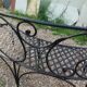 Banc de jardin en fer ancien