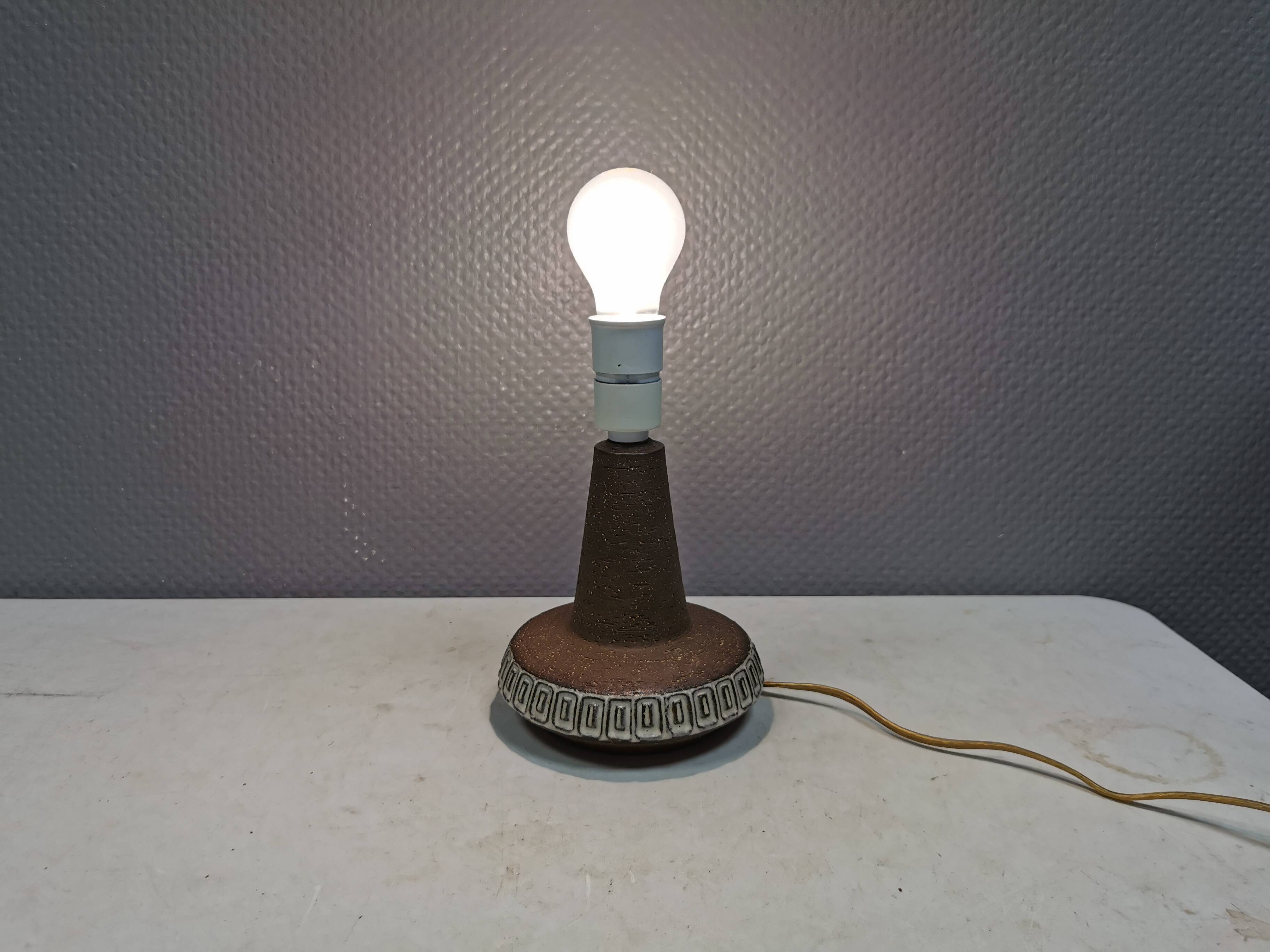 Ceramic Table Lamp, Helge Bjufstrøm Design, Michael Andersen Denmark, 1960s