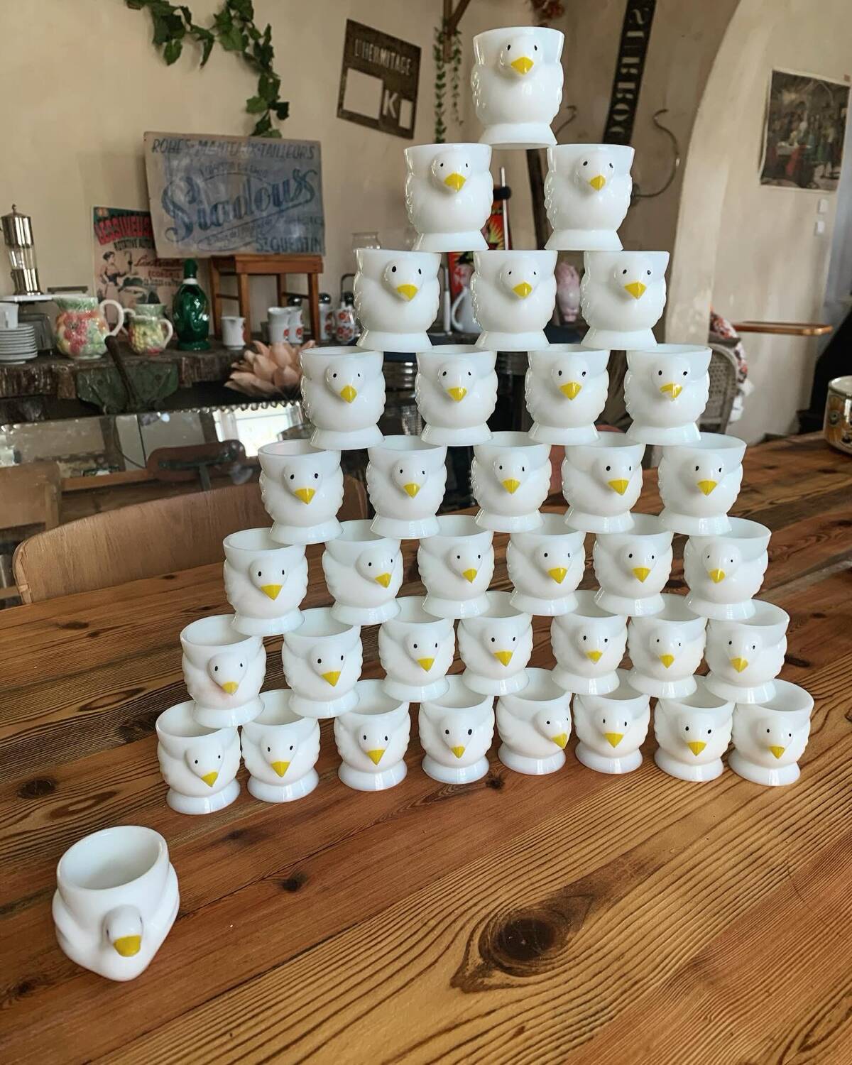 Pair of old egg cups