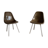 Pair of DSX chairs by Charles and Ray Eames Herman Miller edition