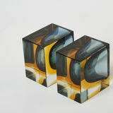Pair of small cups Sommerso Flavio Poli for Seguso around 1960