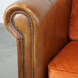 Luxurious 2.5 seater sheepskin leather sofa of top quality
