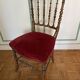 Napoleon III Chiavari Chair — Beaded Spindles — Crimson Velvet — France,