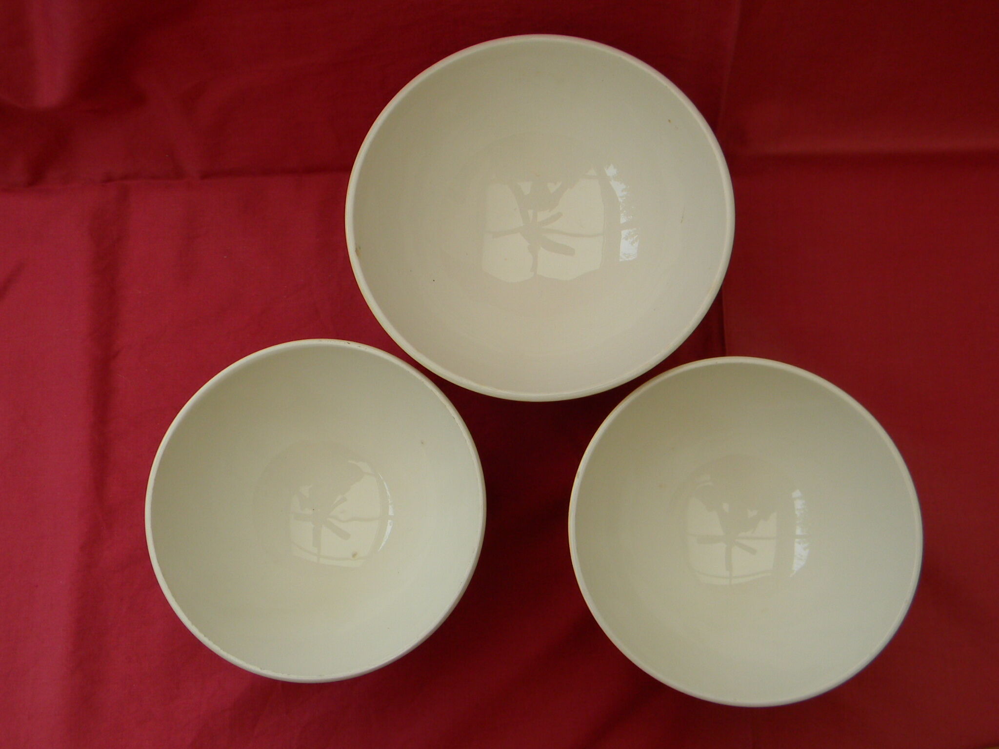 Lot de 3 bols vintage en faïence