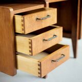 Double desk with covered handles, France 1950