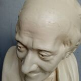 Voltaire bust in plaster 60cm th mid 20th century