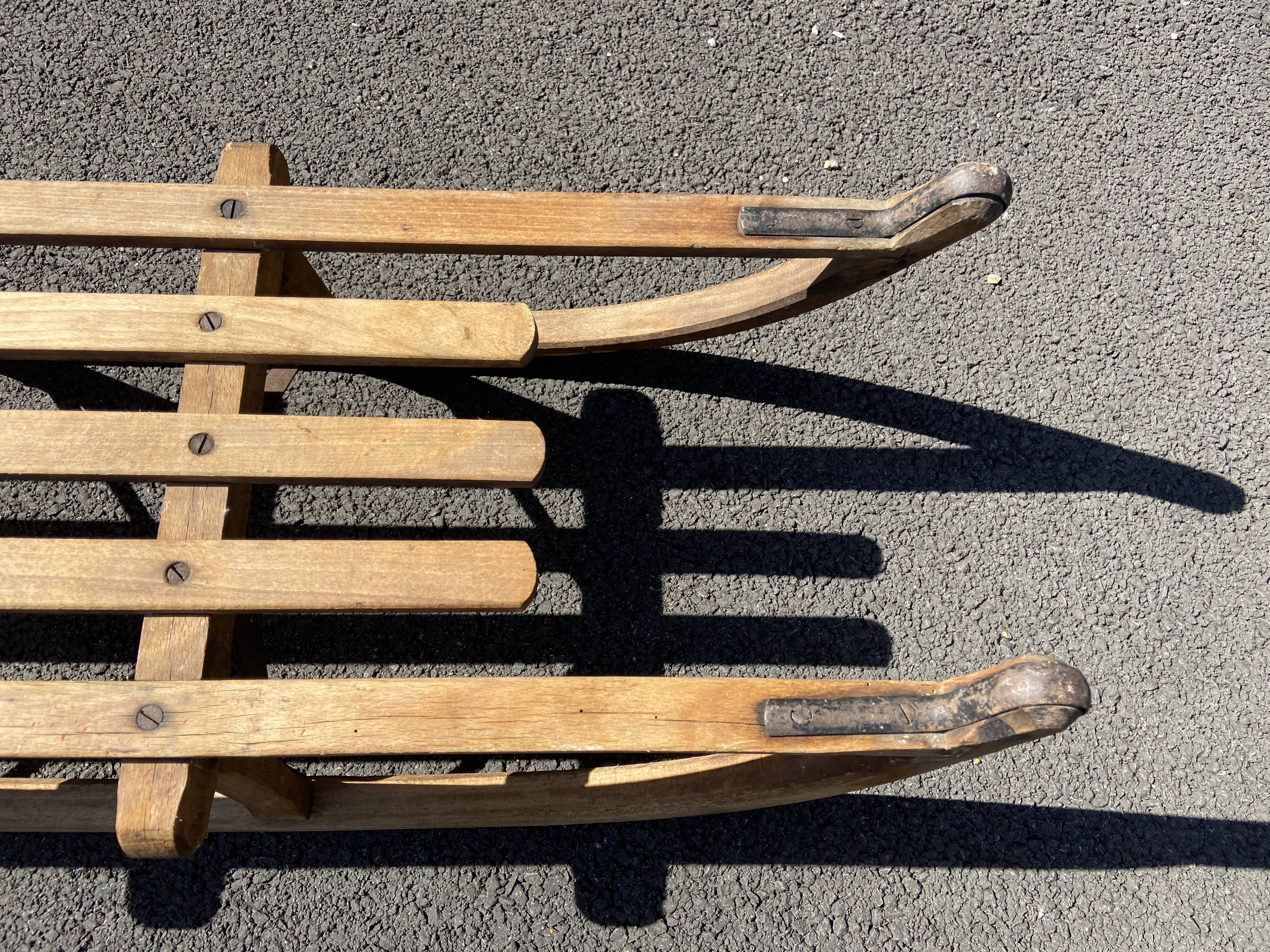 Sled large old alsace sleigh christmas decoration