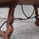 Spanish table with oak lyre legs (19th century)