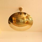 Brass half bowl ceiling lamp by Kalmar Austria
