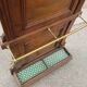 Wooden and brass wall coat rack 1940s