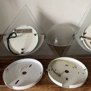 Pair of Illo wall lamps for Lamperti, 1980s, made in Italy