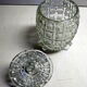 Old glass cookie jar