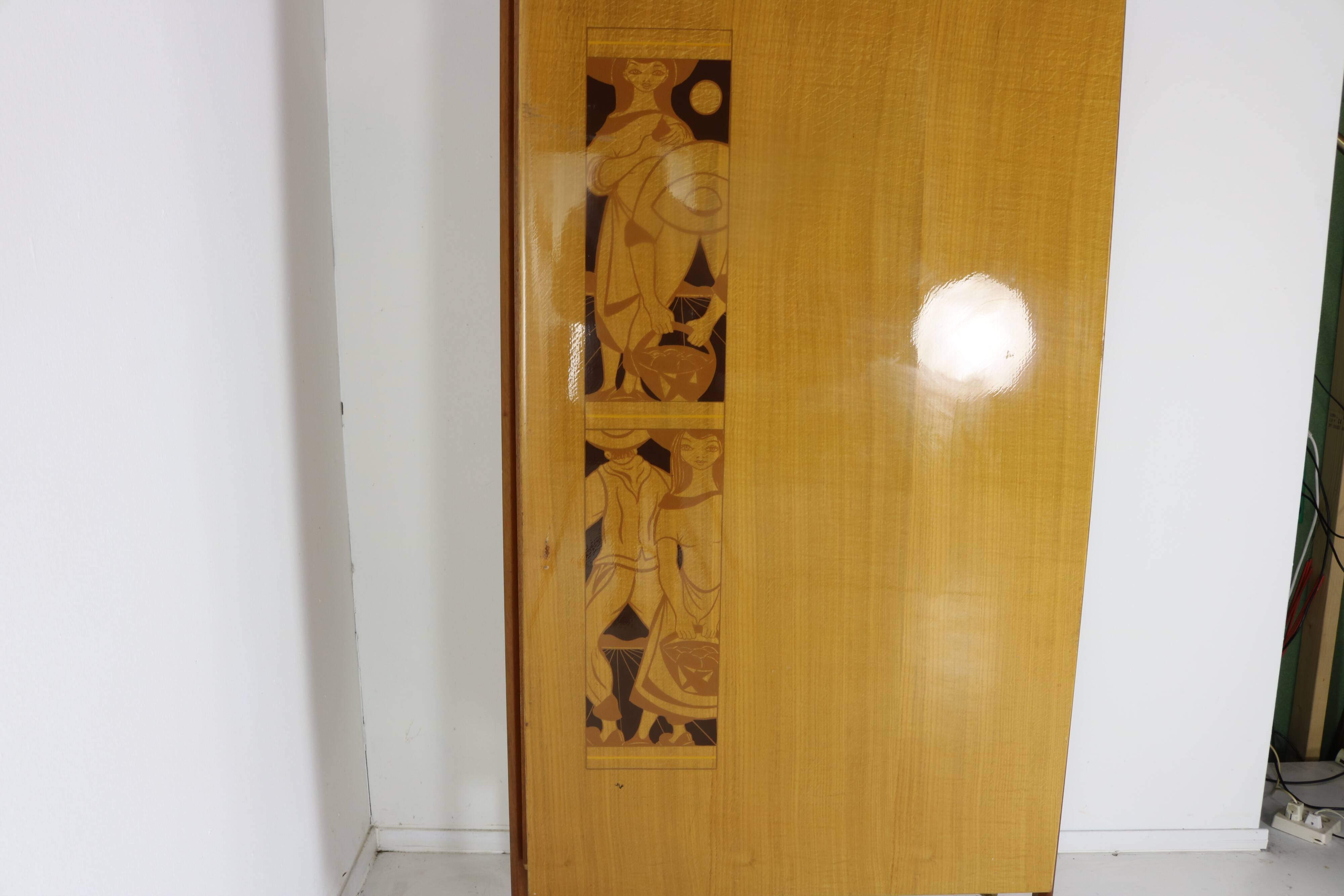 Ingenious sixties wall bed cabinet by C. Princic Gorizia Italy