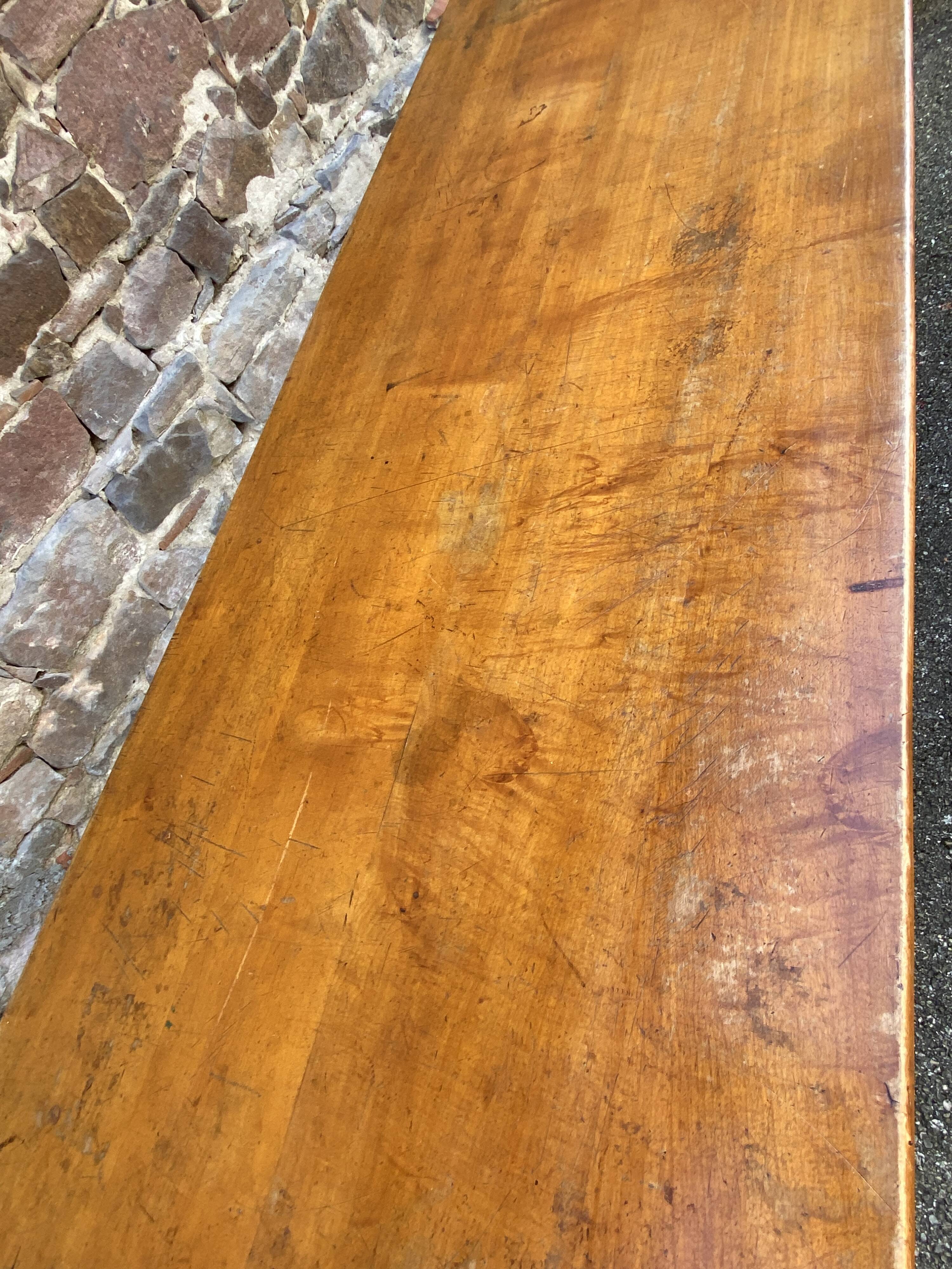 Large Alsatian winstub bistro restaurant cafe table 1930