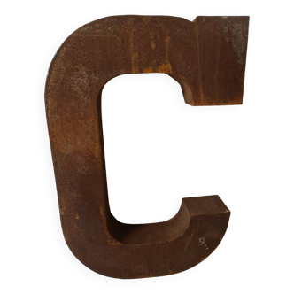 industrial iron letter "C"