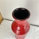 Vintage red ceramic vase mid century design
