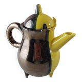 Ancienne cafetière / théière, céramique bicolore, Luc Lucchesi, de Vallauri