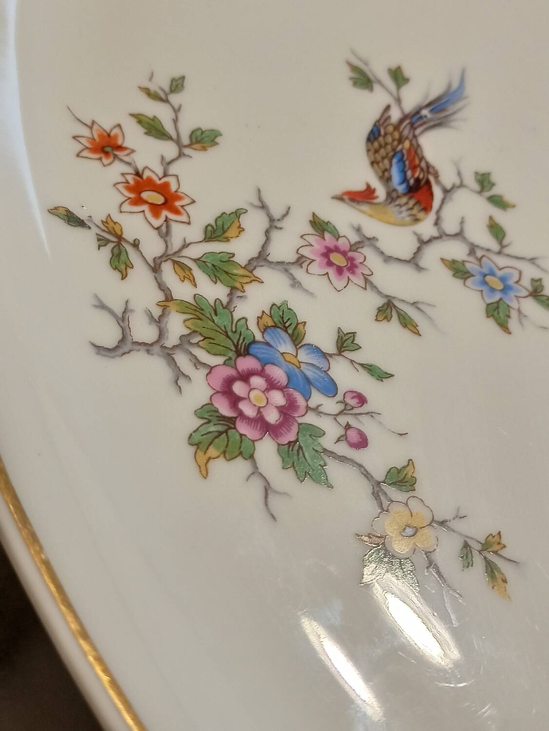 Oval Limoges porcelain dish