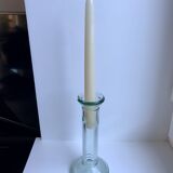 Candle holder design in bubbled glass made of vintage craftsmanship