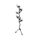Footlight with opaque crystal globes.