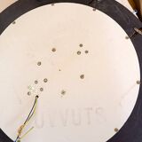 Large round wall light mirror gold leaf - 1960s - Ø66cm