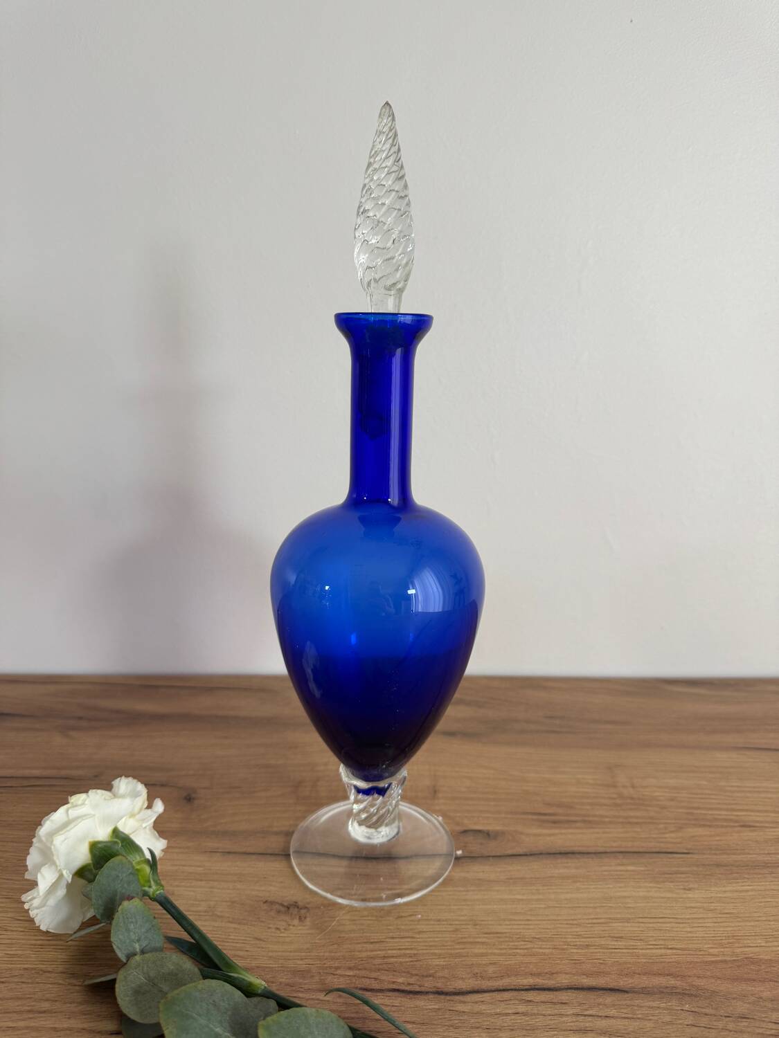 Carafe vintage bleu