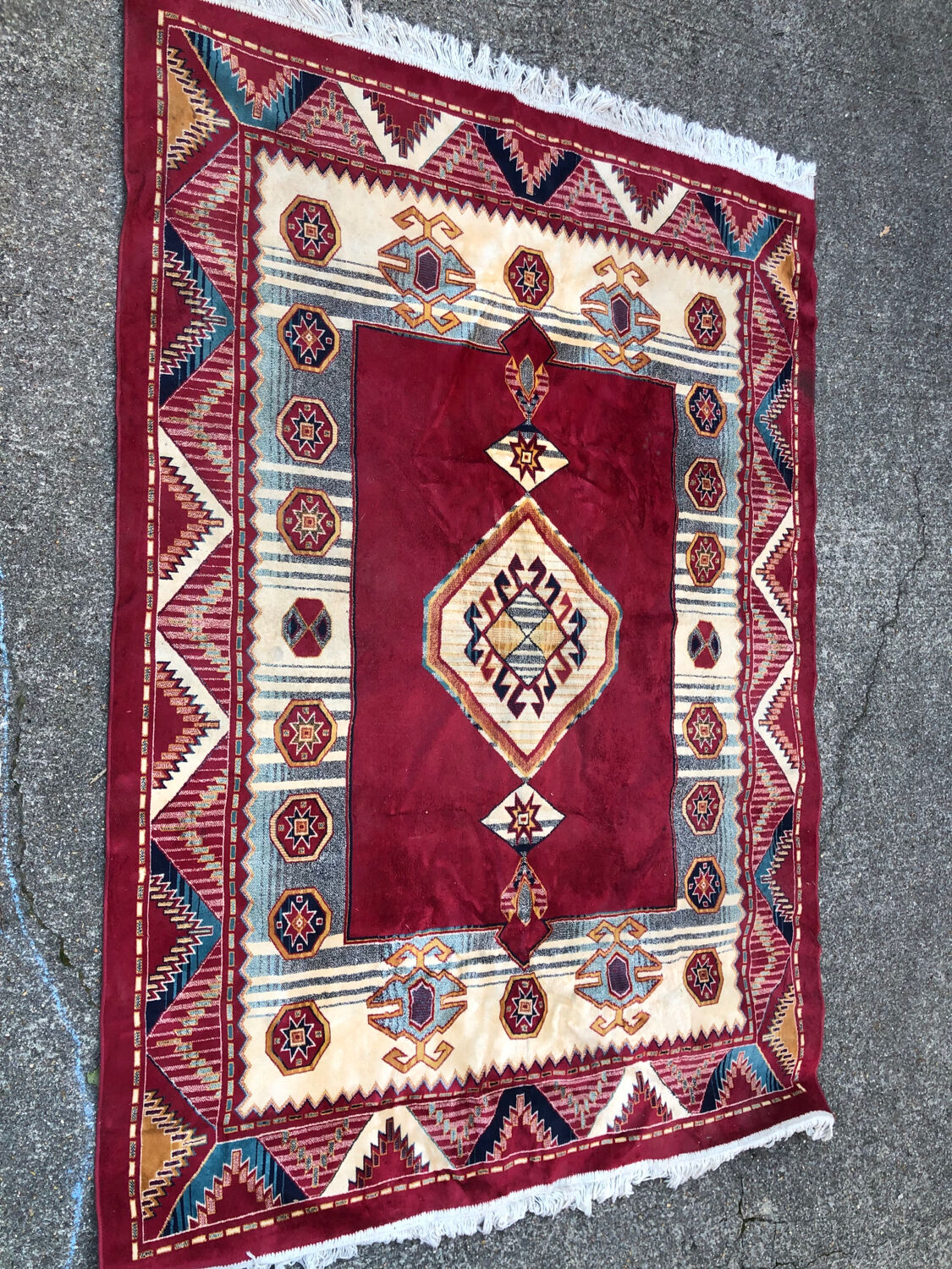 Patterned Kilim rug