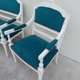 Ensemble salon banquette et 2 fauteuils style louis XVI