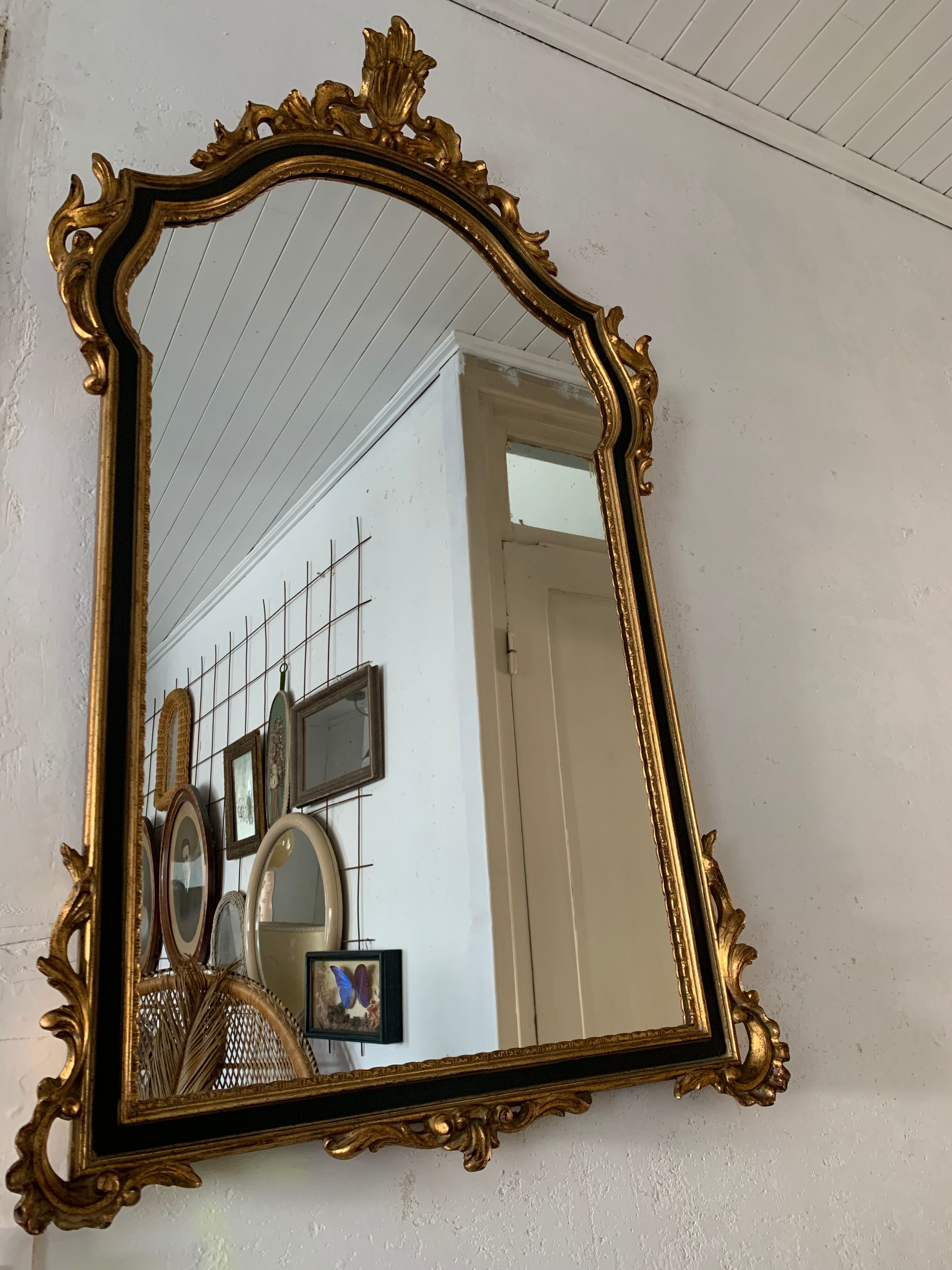 Vintage mirror in wood