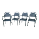 lot de 4 fauteuils de jardin en métal perforé