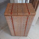 Vintage rattan basket or chest