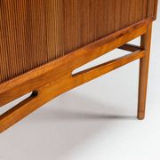 Danish high cabinet in teak with tambour doors Denmark 1960