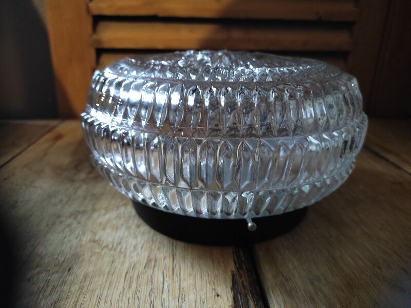 Ceiling lamp original globe molded glass tip star diamond