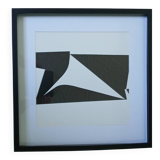 Tableau Vintage Art Optique - Victor Vasarely - Frame 40x40cm