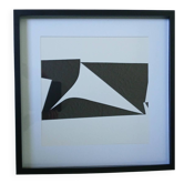 Tableau Vintage Art Optique - Victor Vasarely - Frame 40x40cm