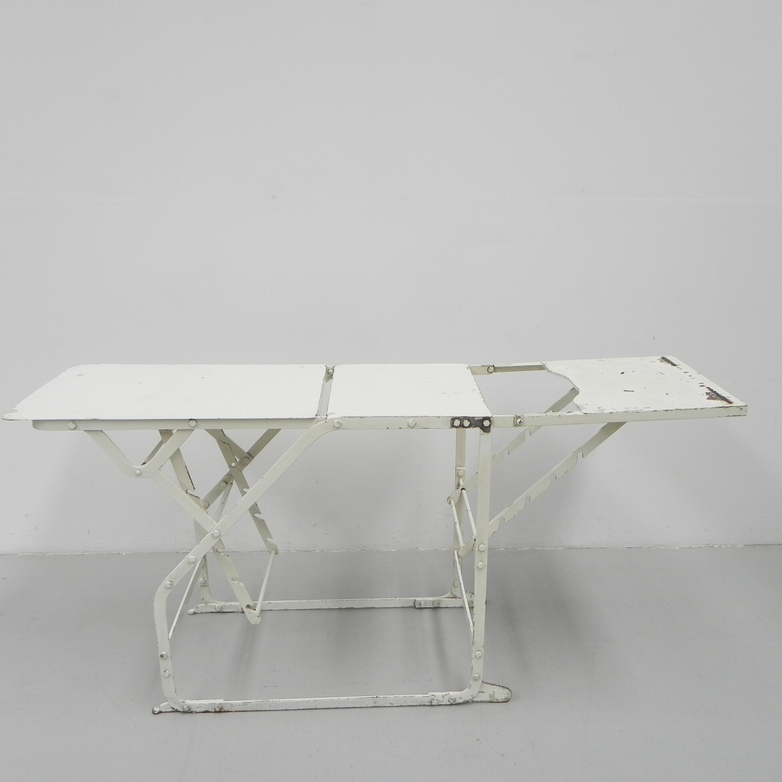 Industrial side table, hospital bed