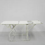 Industrial side table, hospital bed