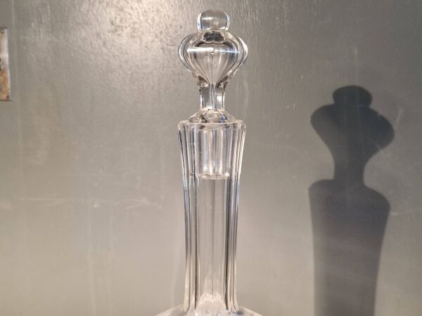 Superbe Carafe ancienne en cristal décor dégagé à l'acide