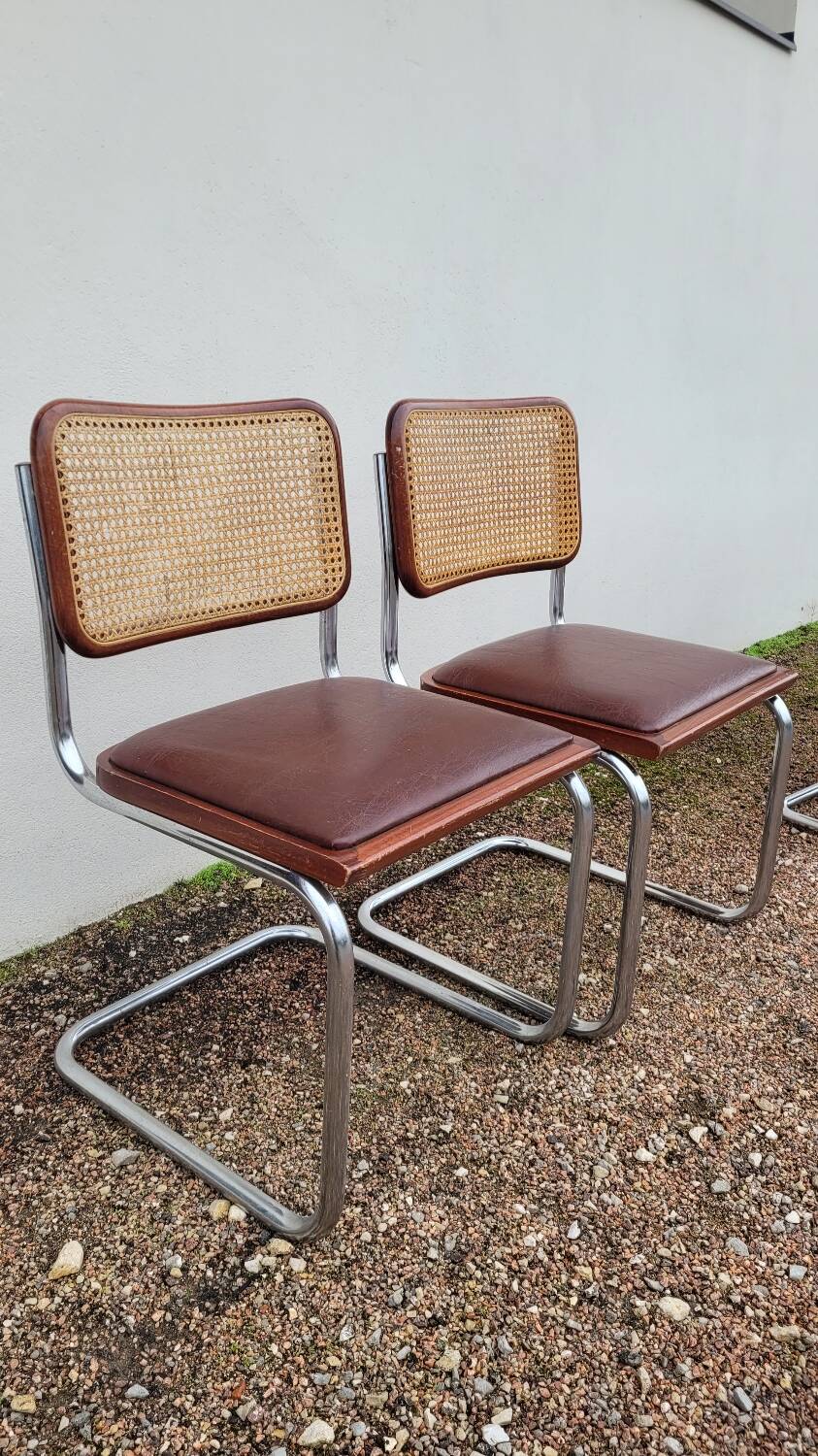 Paire de chaises b32 Marcel Breuer cesca -1970s