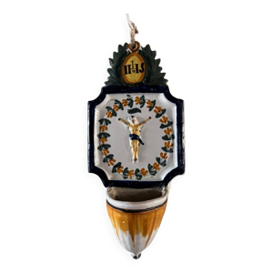 Bénitier en faïence - nevers