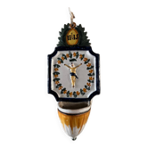 18th century Nevers earthenware holy water font