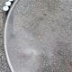 Coffee table design of the 70s smoked glass base chrome Diameter 84cm