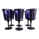 Lot de 6 verres à vin en verre violet